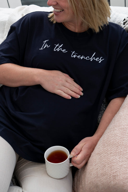 In the trenches Oversized T-Shirt – Navy