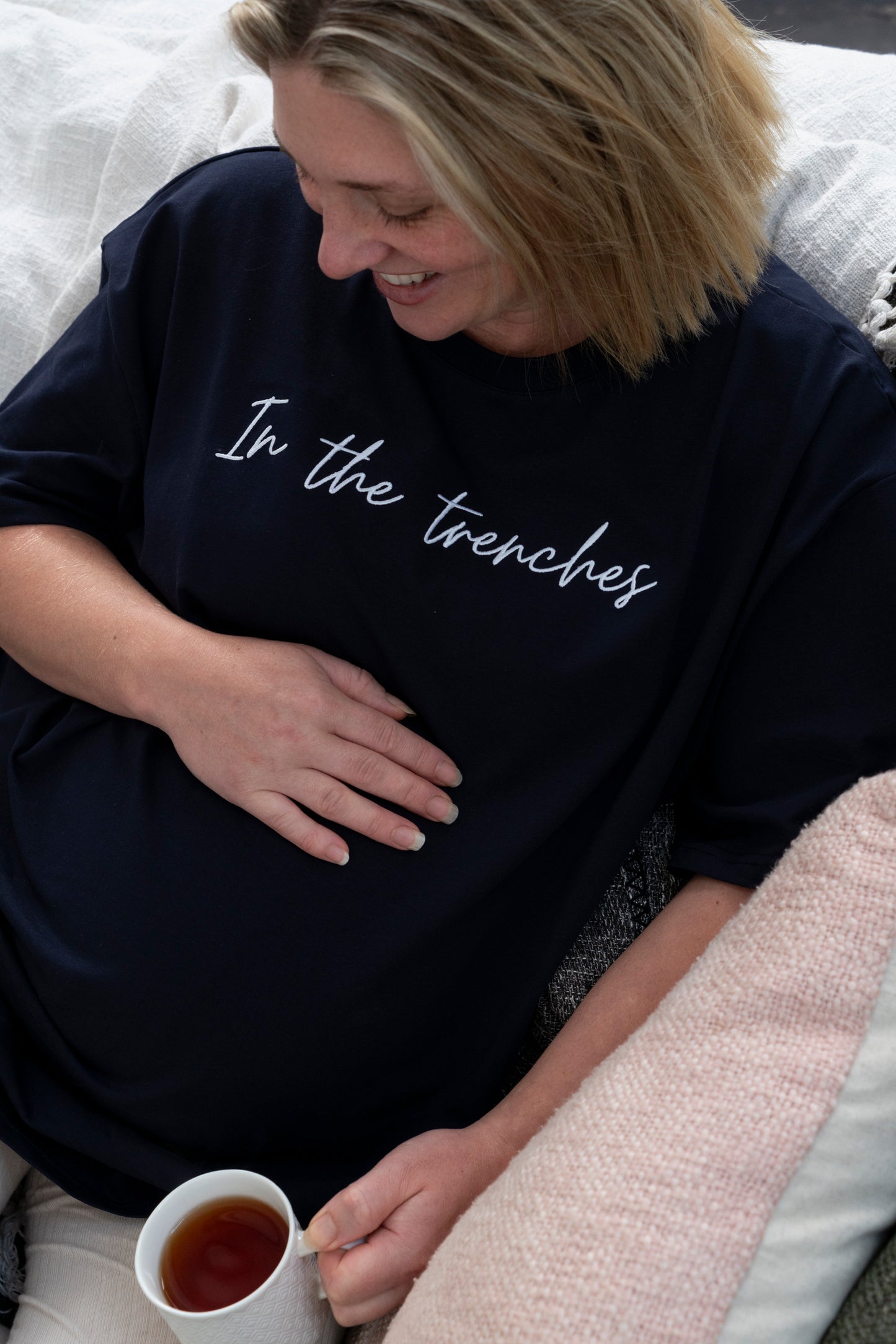 In the trenches Oversized T-Shirt – Navy
